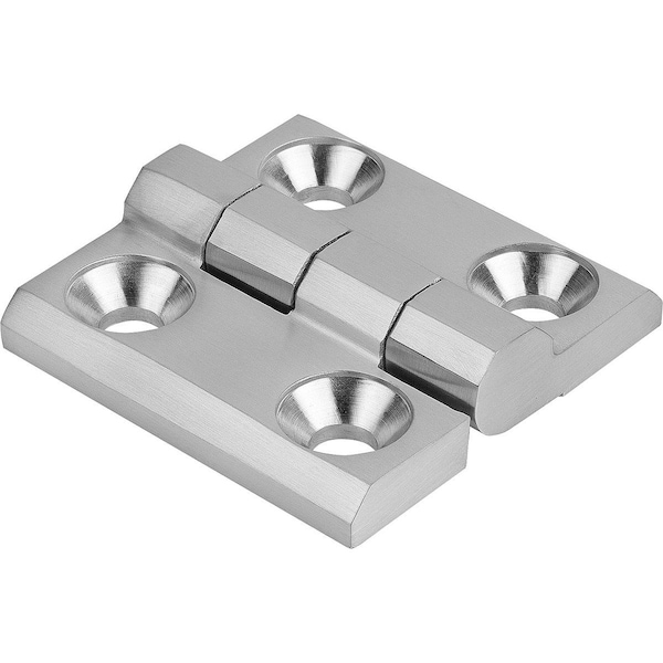 Hinge 40X40, Stainless Steel Satin Finished Polished, A1=12, 5, A2=12, 5, A3=20, A4=20
